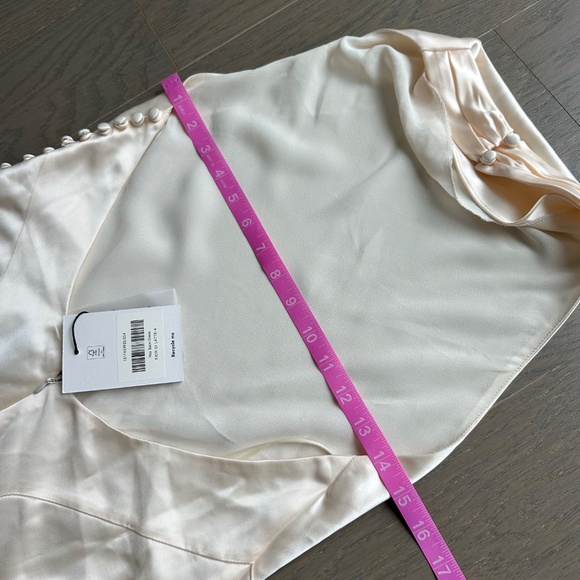 Reformation ROY Satin Wedding Dress Halter Gown - Fior Di Latte - with tags - 4 - Picture 10 of 14